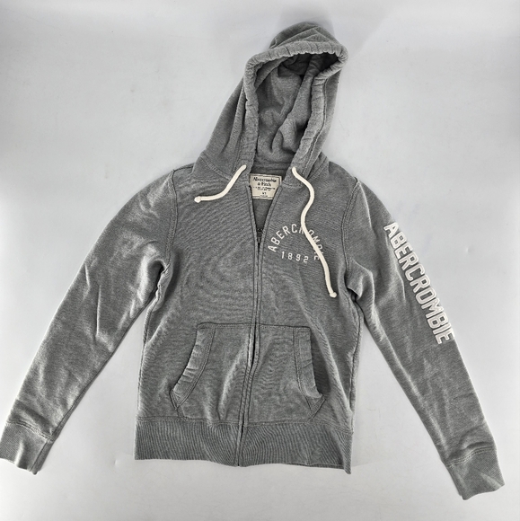 Abercrombie & Fitch‎ Charcoal Hoodie Jacket - Picture 1 of 7